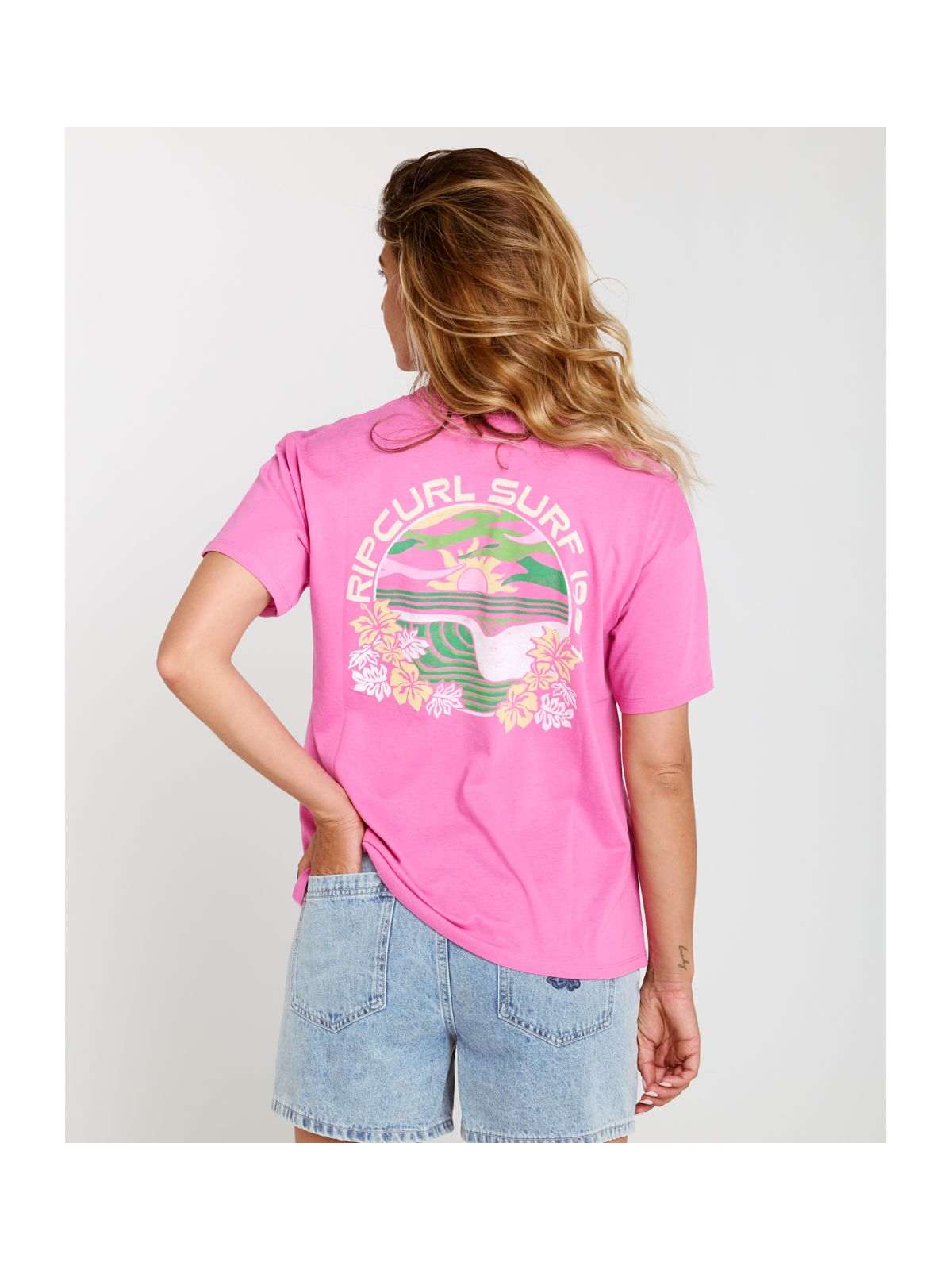 Koszulka damska RIP CURL Molokai Relaxed Tee różowa