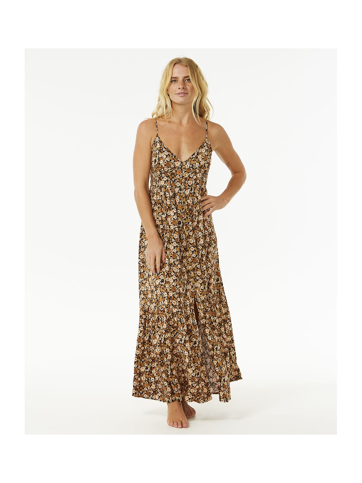 Sukienka RIP CURL Sea Of Dreams Maxi Dress brązowy - Adventure Sports