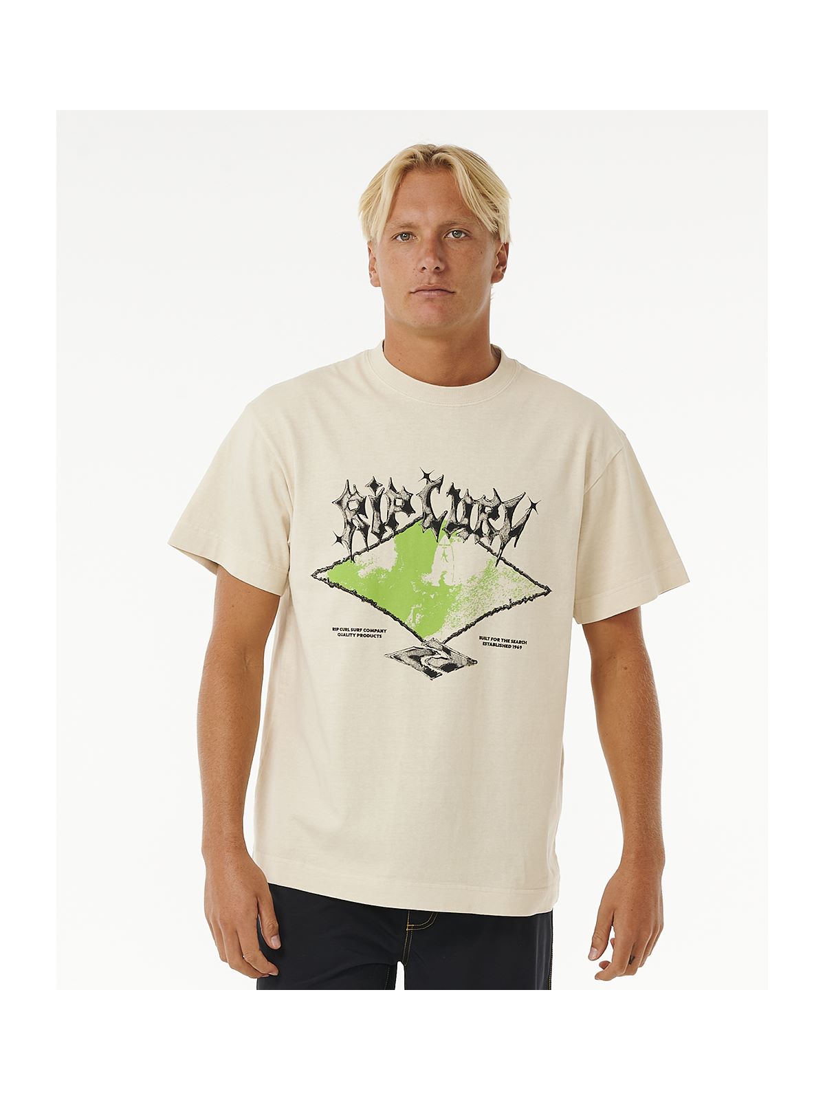 Koszulka RIP CURL Qsp Metal Core Tee biały - Adventure Sports