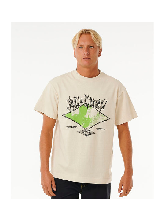 Koszulka RIP CURL Qsp Metal Core Tee biały - XS - Adventure Sports
