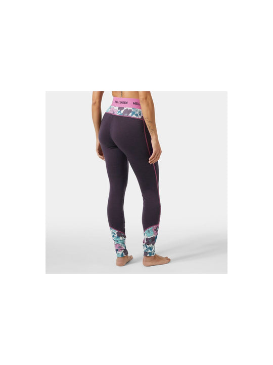 Spodnie damskie HELLY HANSEN W Lifa Merino Midweight Graphic Pant kolor czarny
