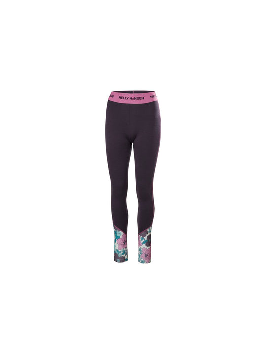 Spodnie damskie HELLY HANSEN W Lifa Merino Midweight Graphic Pant kolor czarny
