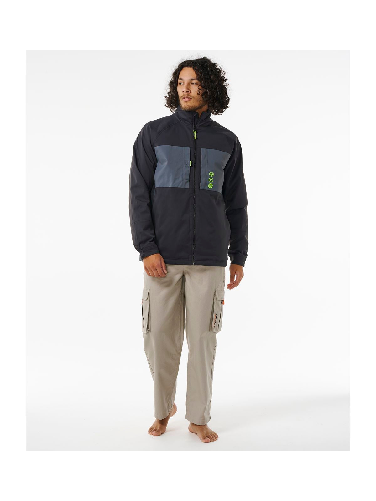 Kurtka męska z DWR RIP CURL Anti Series Archive Jacket czarny - Adventure Sports