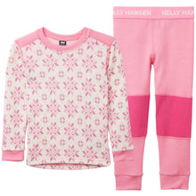 Bielizna termoaktywna dla najmłodszych dzieci Helly Hansen K Graphic Lifa Merino Set różowy - Adventure Sports

