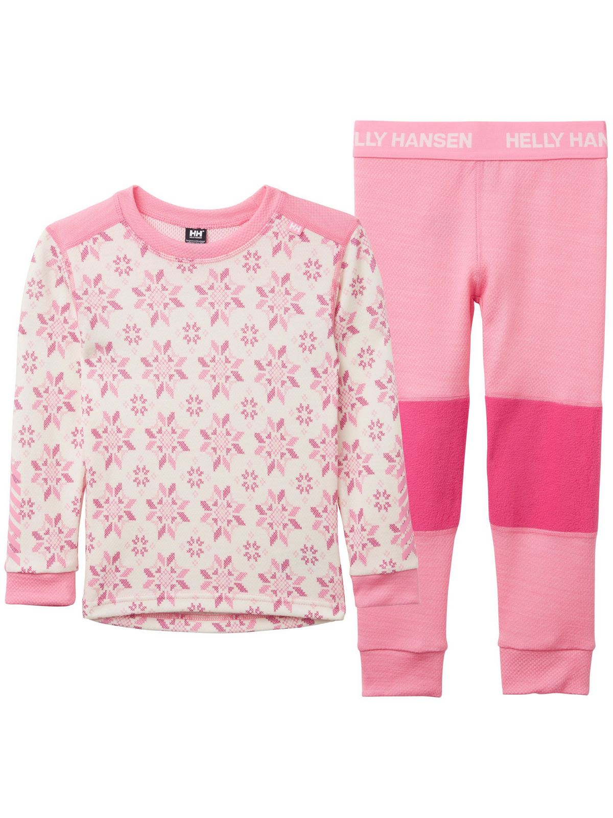 Bielizna termoaktywna dla najmłodszych dzieci Helly Hansen K Graphic Lifa Merino Set różowy - Adventure Sports