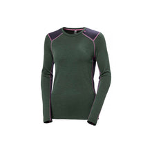 Koszulka damska HELLY HANSEN W Lifa Merino Midweight Crew kolor zielony
