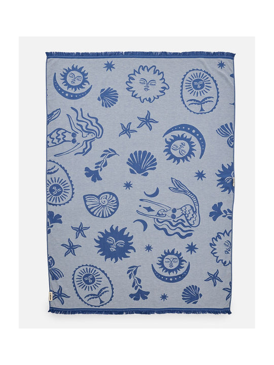 Ponczo damskie RIP CURL Mixed Summer Jumbo Towel granatowe
