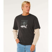 Koszulka męska RIP CURL Inner Visions Smashed L/S Tee czarna
