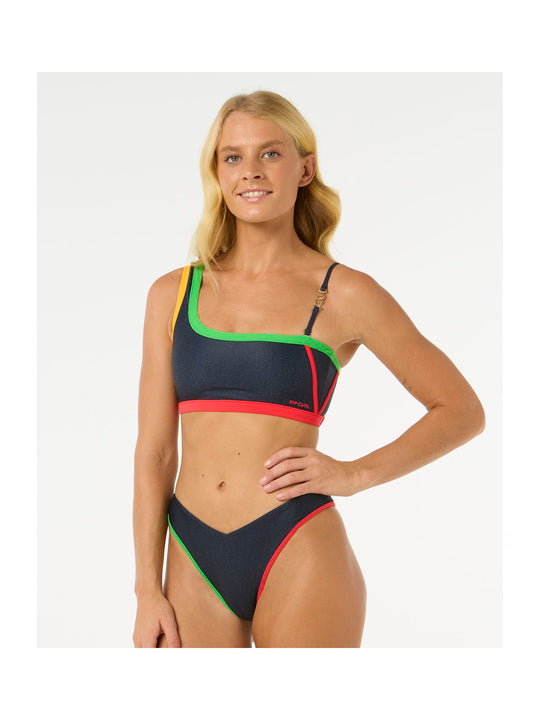 Top RIP CURL Gigi One Shoulder Top granatowy
