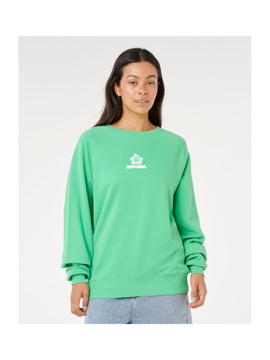 Bluza RIP CURL LUXE SURF RAGLAN RELAXED CREW zielona
