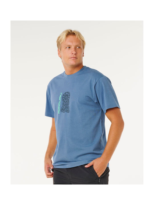 Koszulka męska RIP CURL Search Sundial Tee niebieska
