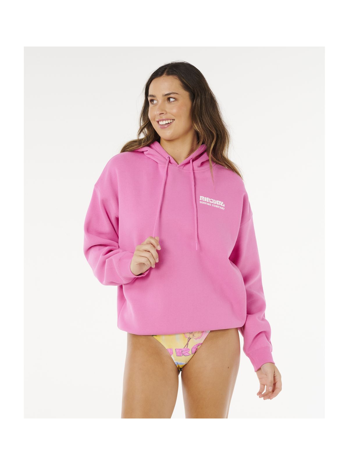 Bluza damska RIP CURL Surf Puff Heritage Hood różowa