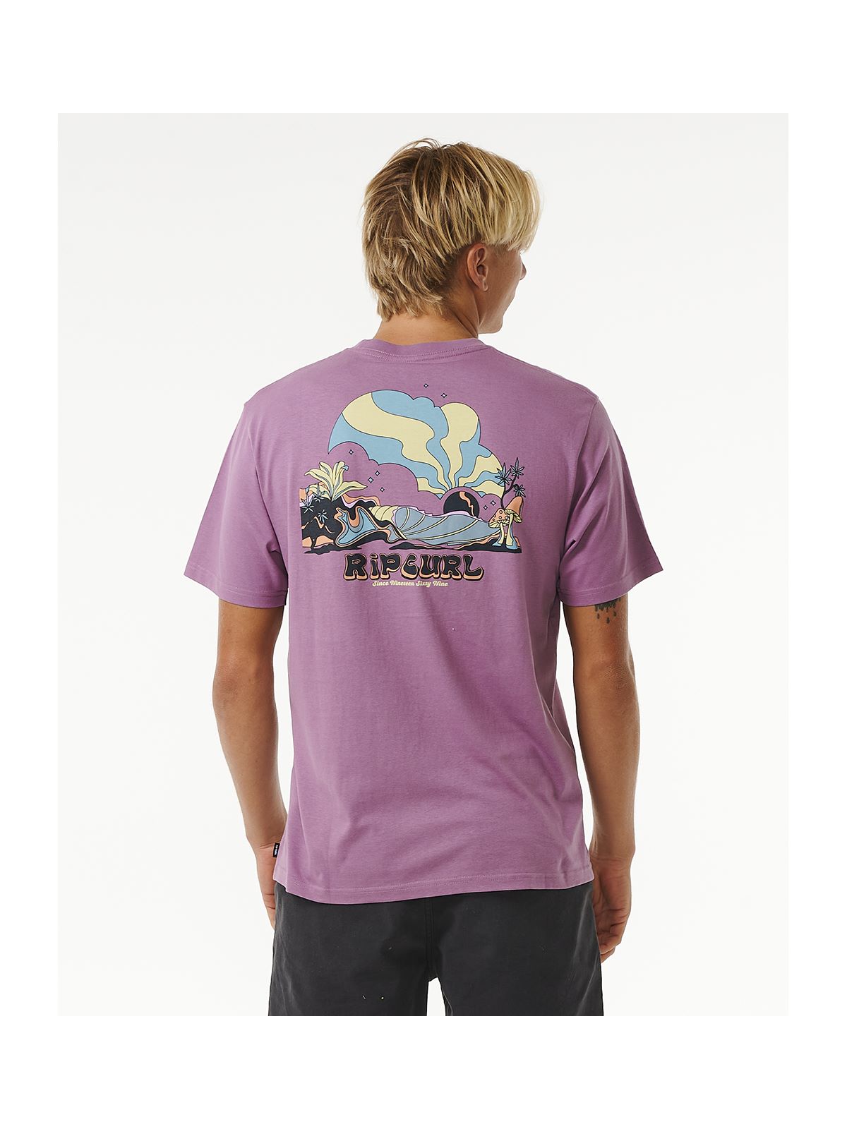 Koszulka RIP CURL Mason Pipeliner Tee fioletowy - Adventure Sports