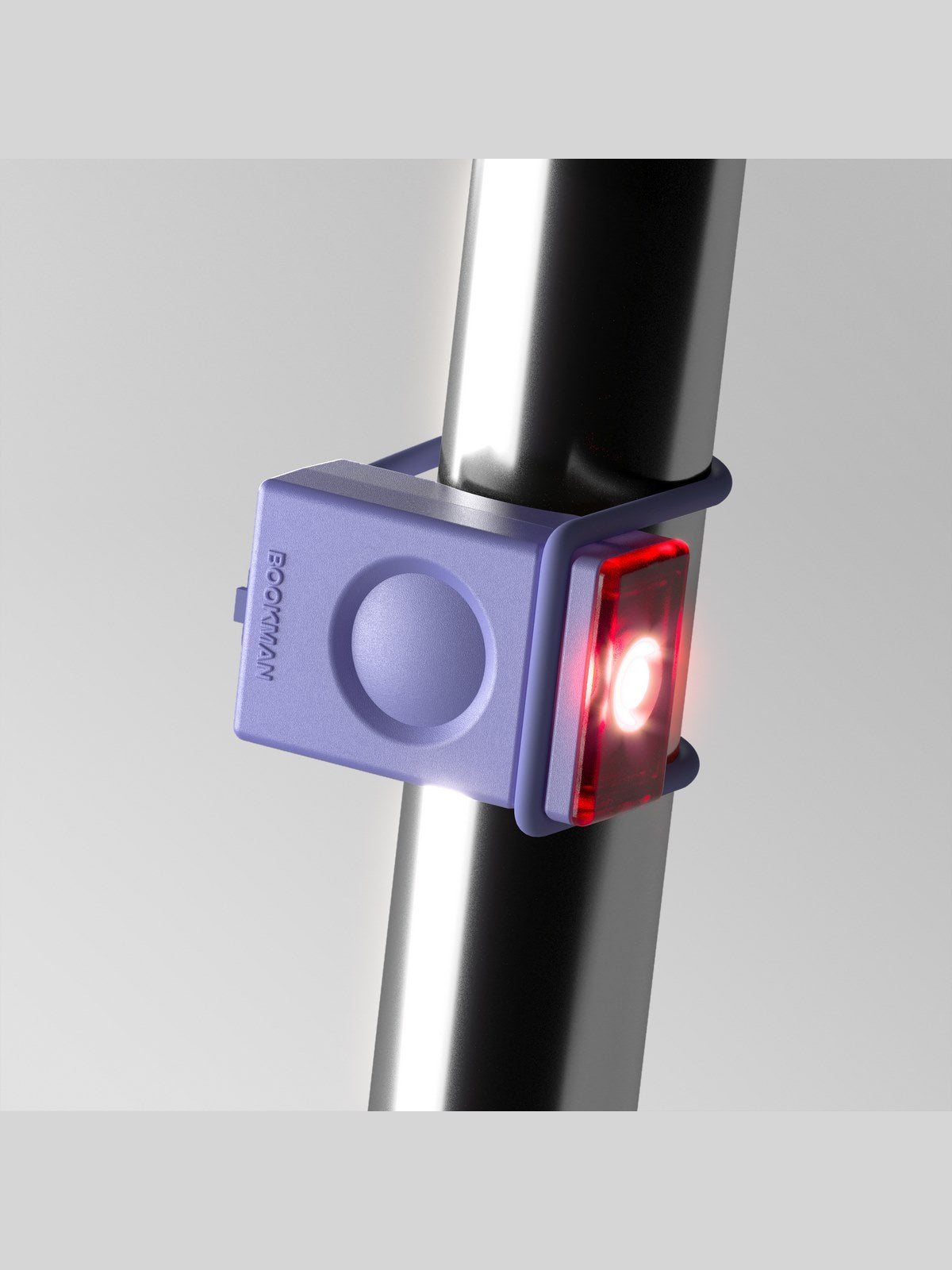 Lampka rowerowa BOOKMAN Block Light Rear 18lm lawendowy