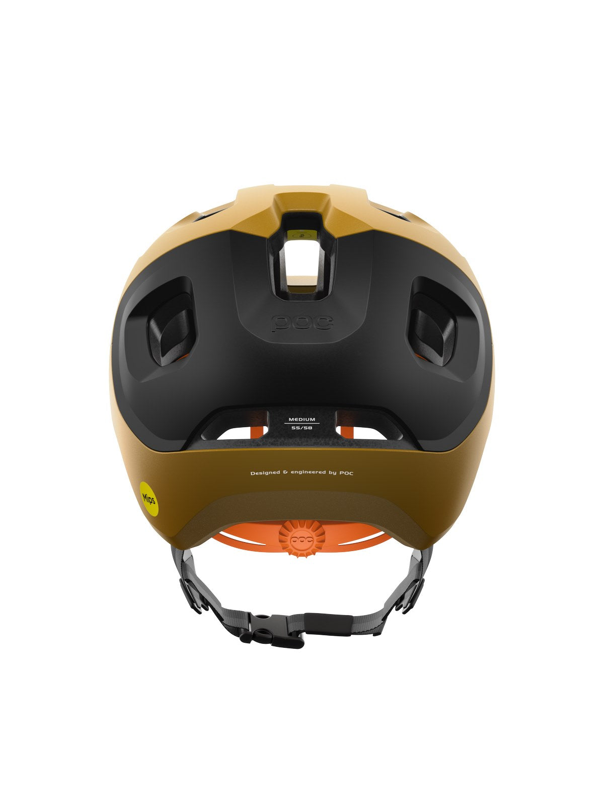 Kask rowerowy POC Axion Race MIPS brązowo czarny - Adventure Sports