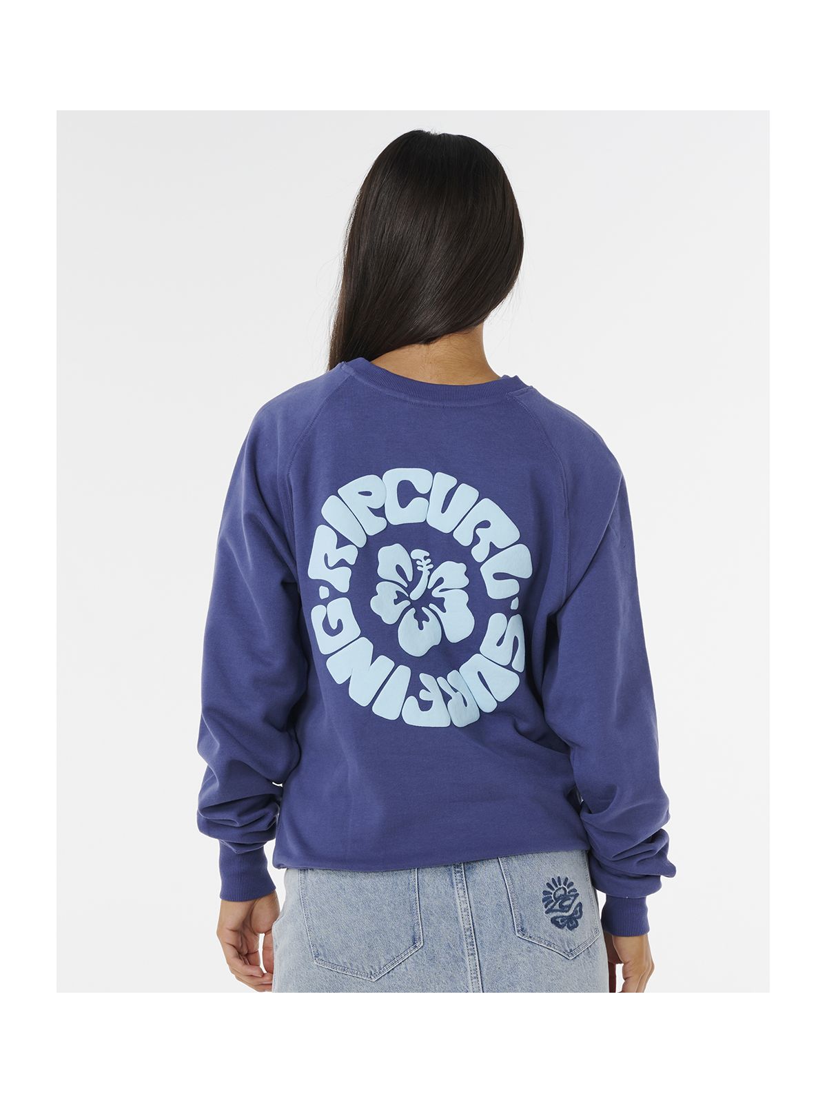 Bluza RIP CURL LUXE SURF RAGLAN RELAXED CREW granatowa