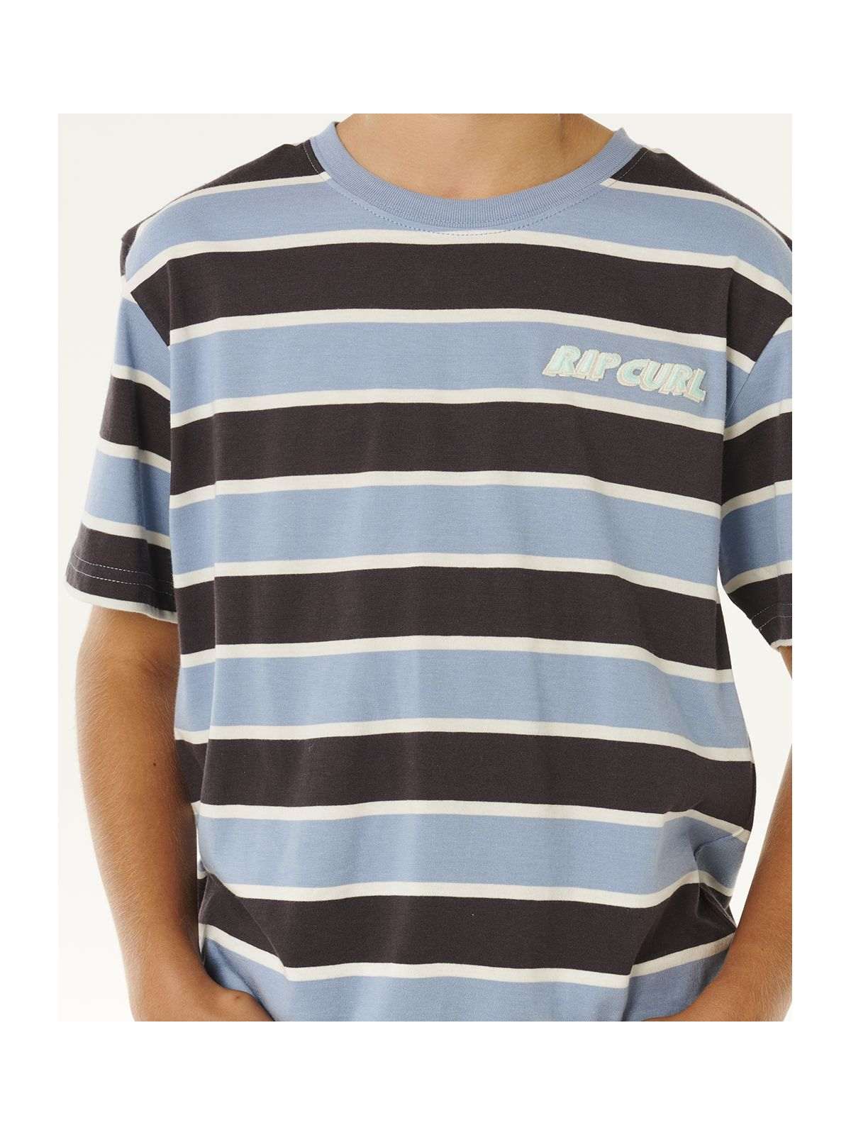 Koszulka chłopięca RIP CURL Eternal Shred Stripe Tee-Boy niebieska