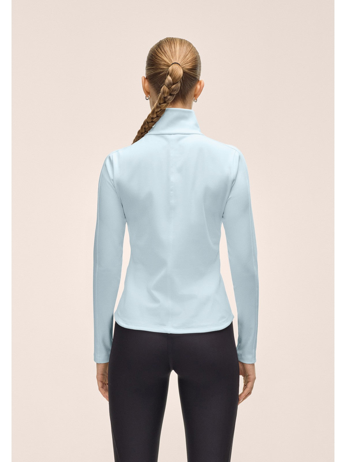 Koszulka damska CASALL Serene Half Zip Long Sleeve kolor niebieski