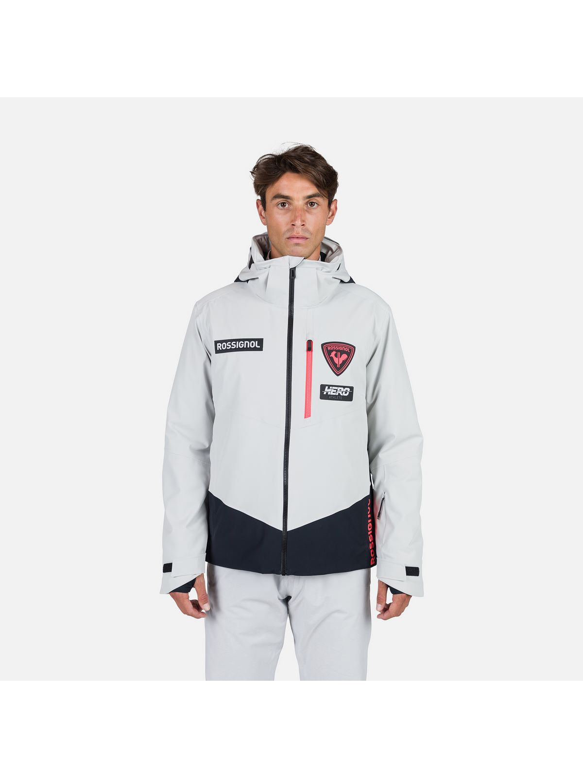 Kurtka narciarska męska Rossignol Hero Blackside Jkt szary - Adventure Sports