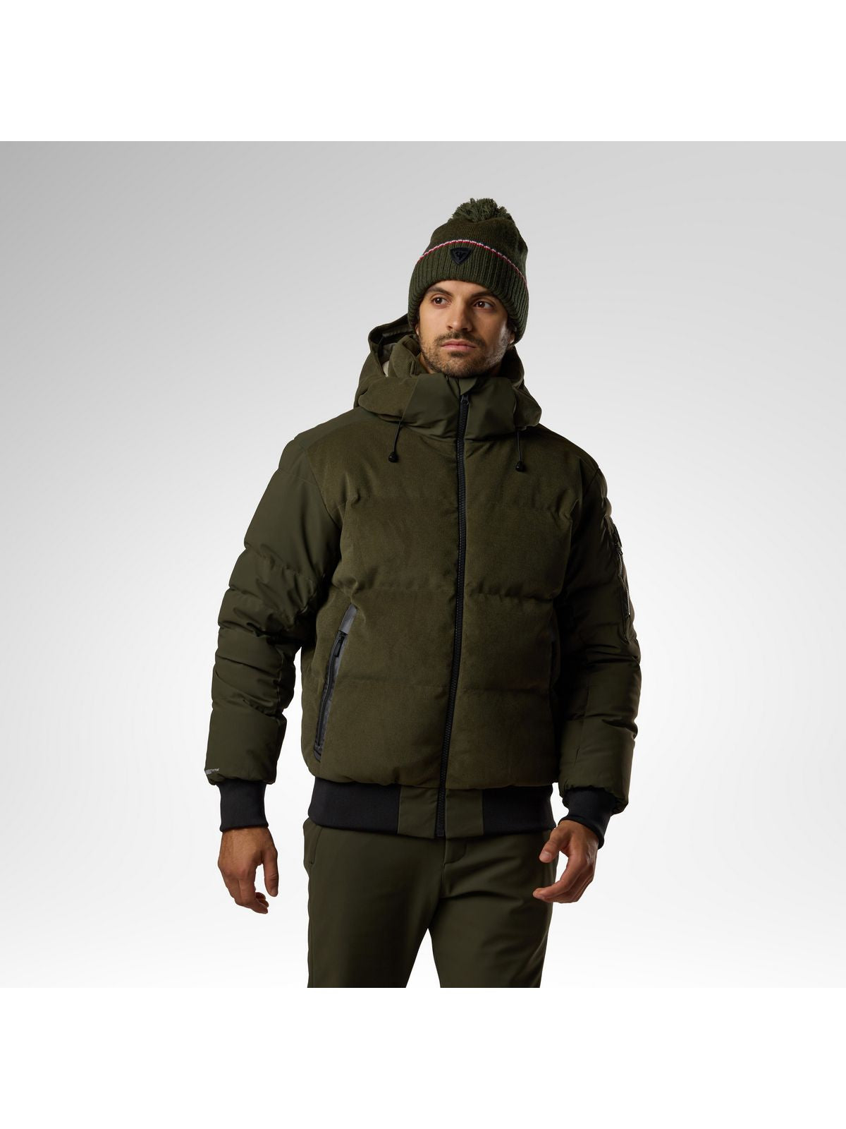 Kurtka narciarska męska ROSSIGNOL M Resort Corduroy Down Bomber zielona