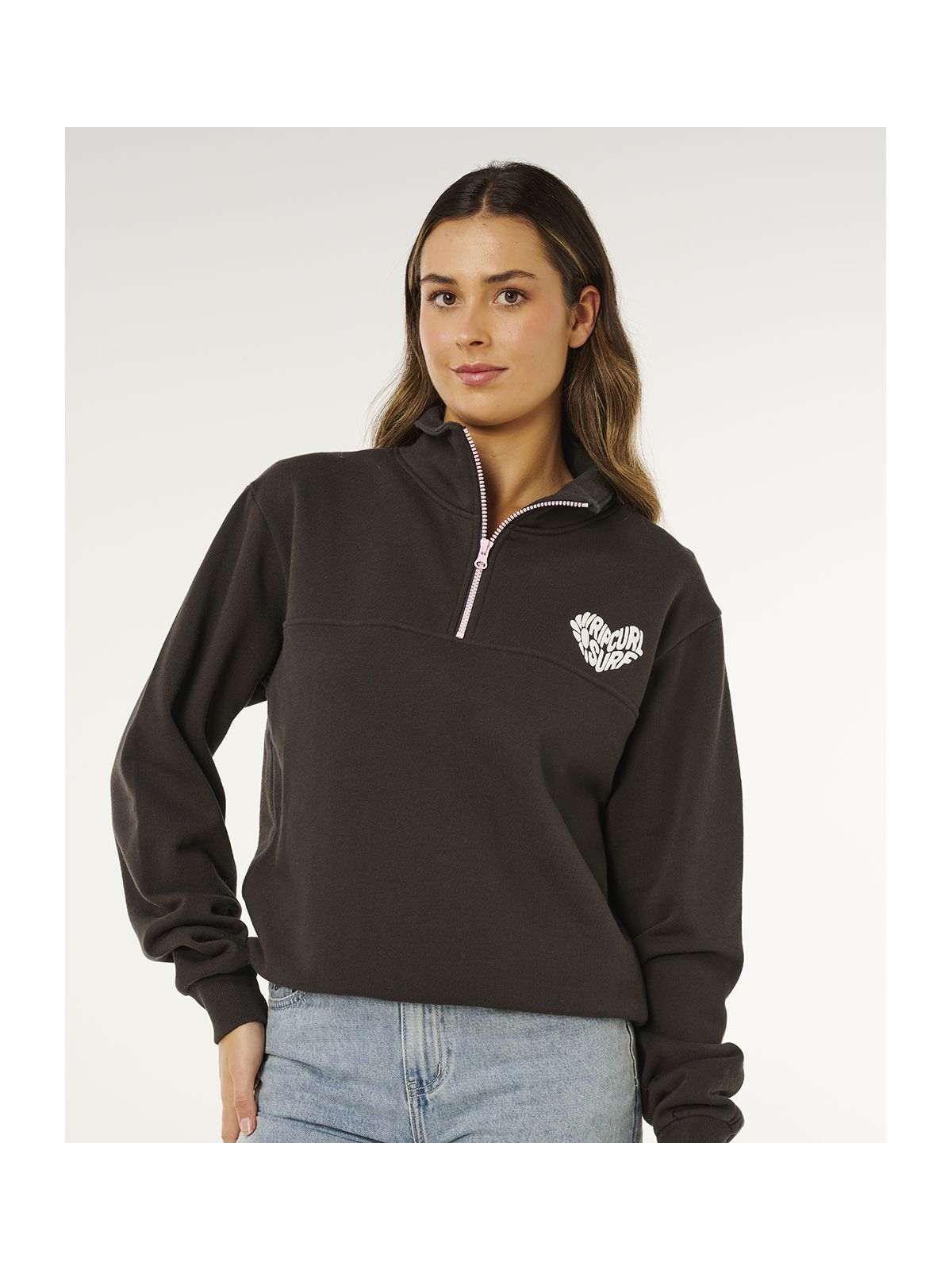 Bluza damska RIP CURL Rc Heart Half Zip Fleece czarna