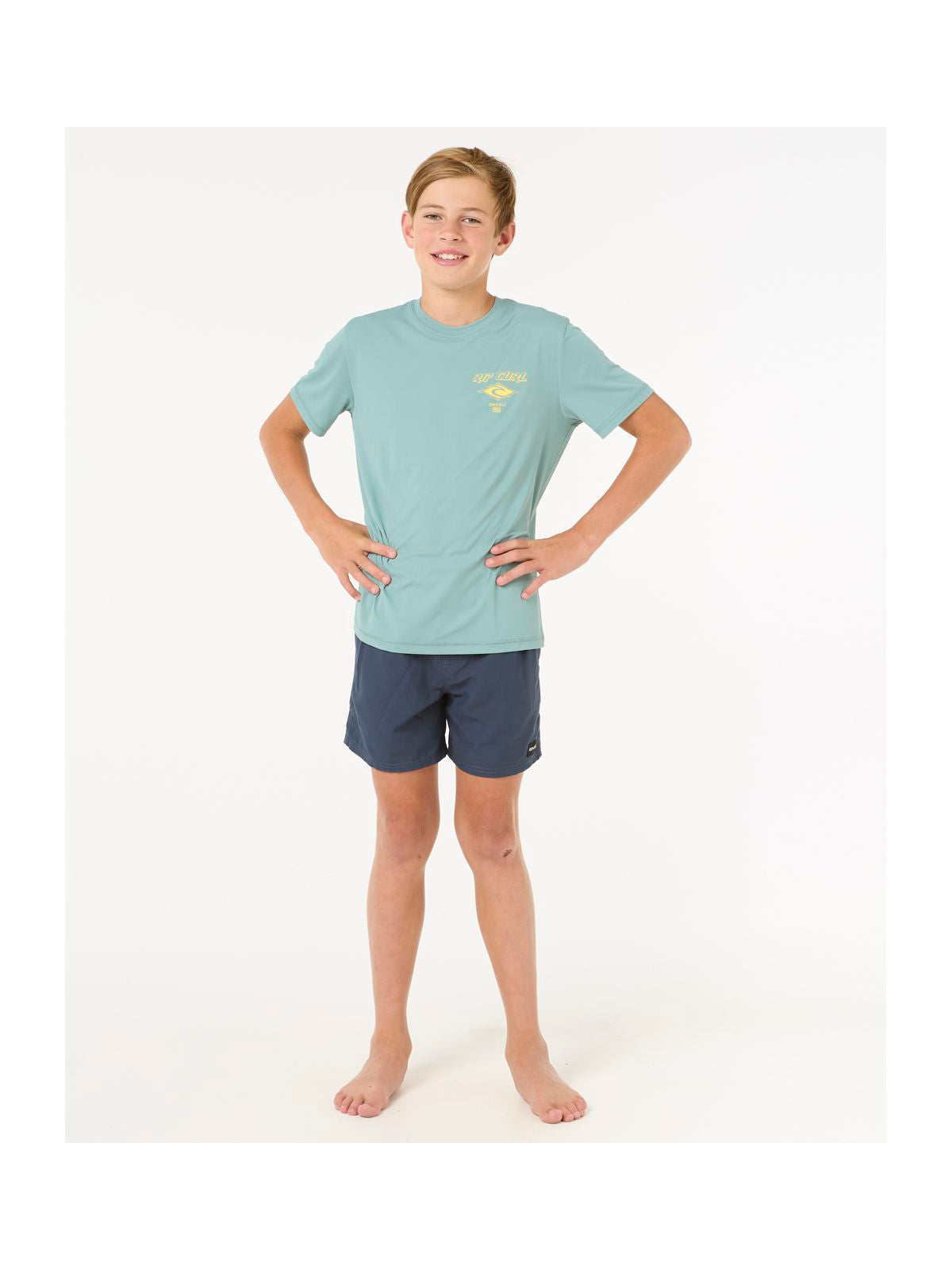 Lycra dziecięca RIP CURL ICONS SURFLITE UPF S/S - BOY niebieska