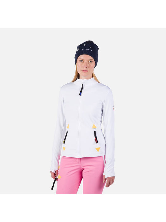 Bluza narciarska damska Rossignol W Climi Jkt biała - Adventure Sports
