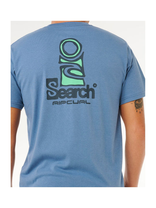 Koszulka męska RIP CURL Vaporcool Search Stack Tee niebieska
