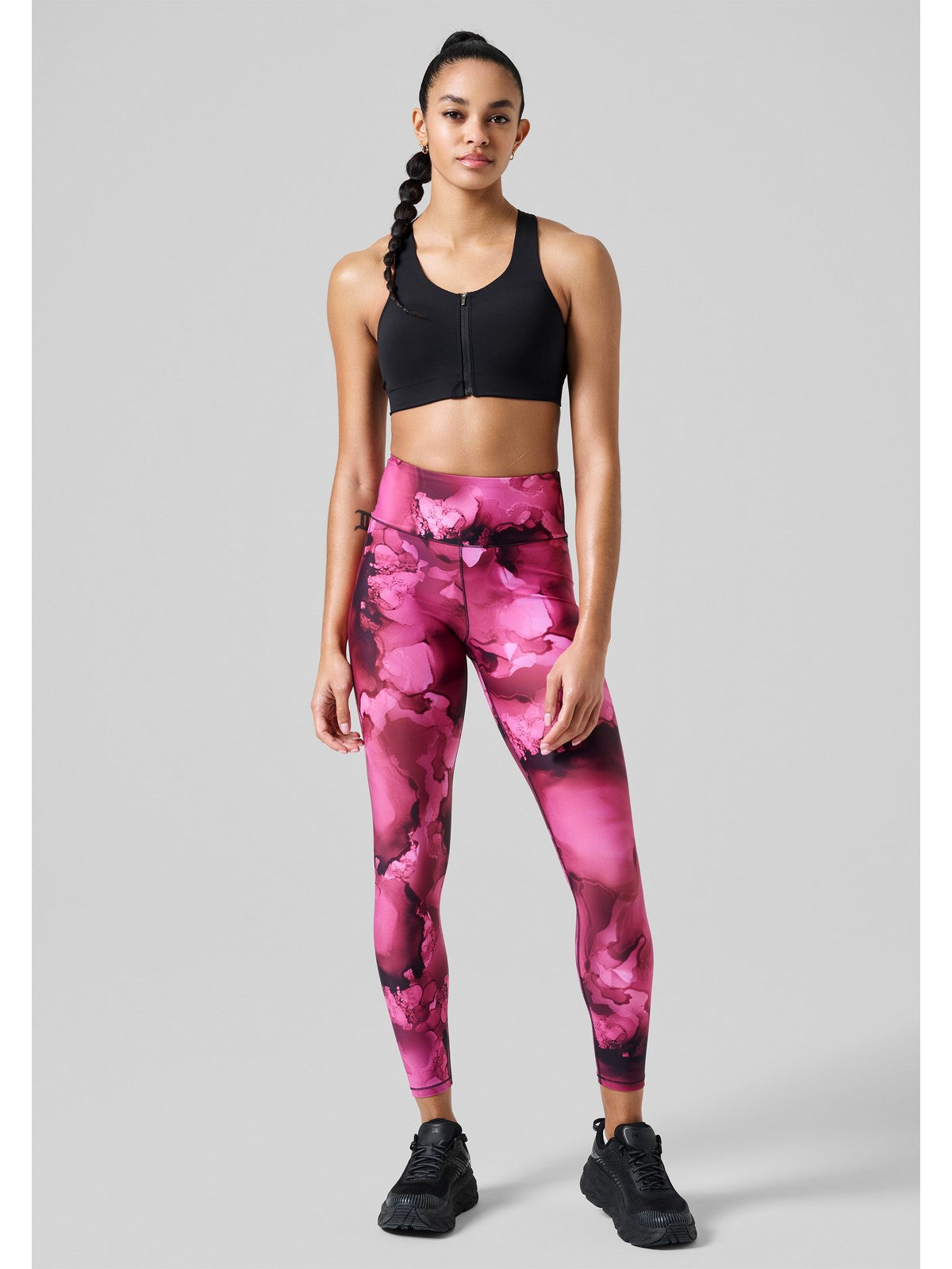 Legginsy CASALL Ultra High Waist Printed Tights różowy - Adventure Sports