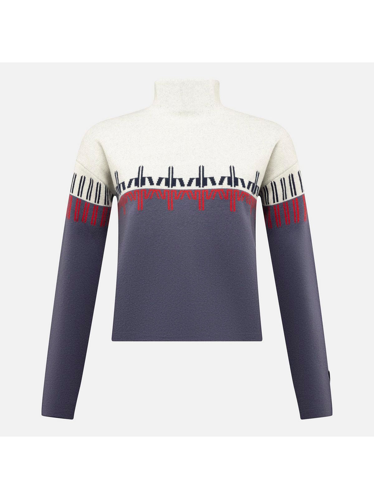 Sweter damski ROSSIGNOL W PATTERNED TN SWEATER niebieski