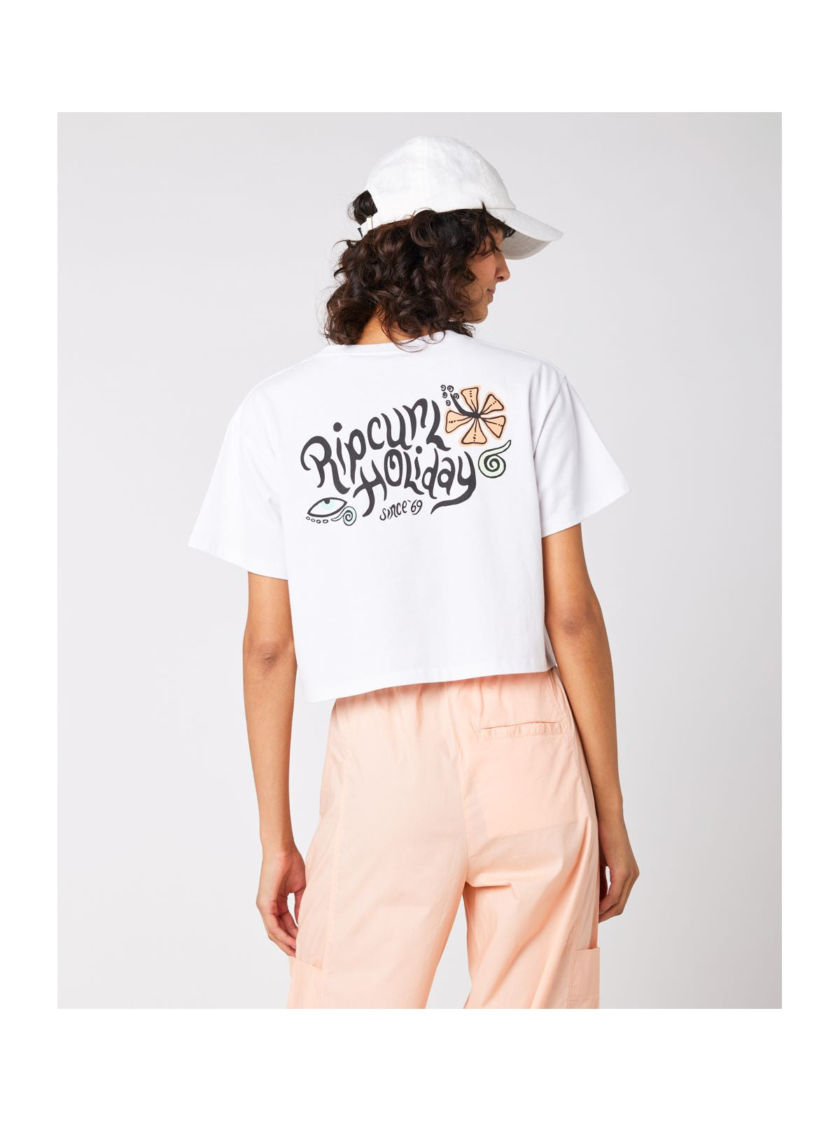 Koszulka RIP CURL Paradiso Crop Tee biały - Adventure Sports