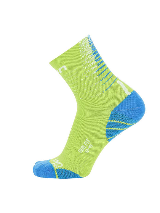 Skarpety biegowe męskie UYN Run Fit – lime/blue
