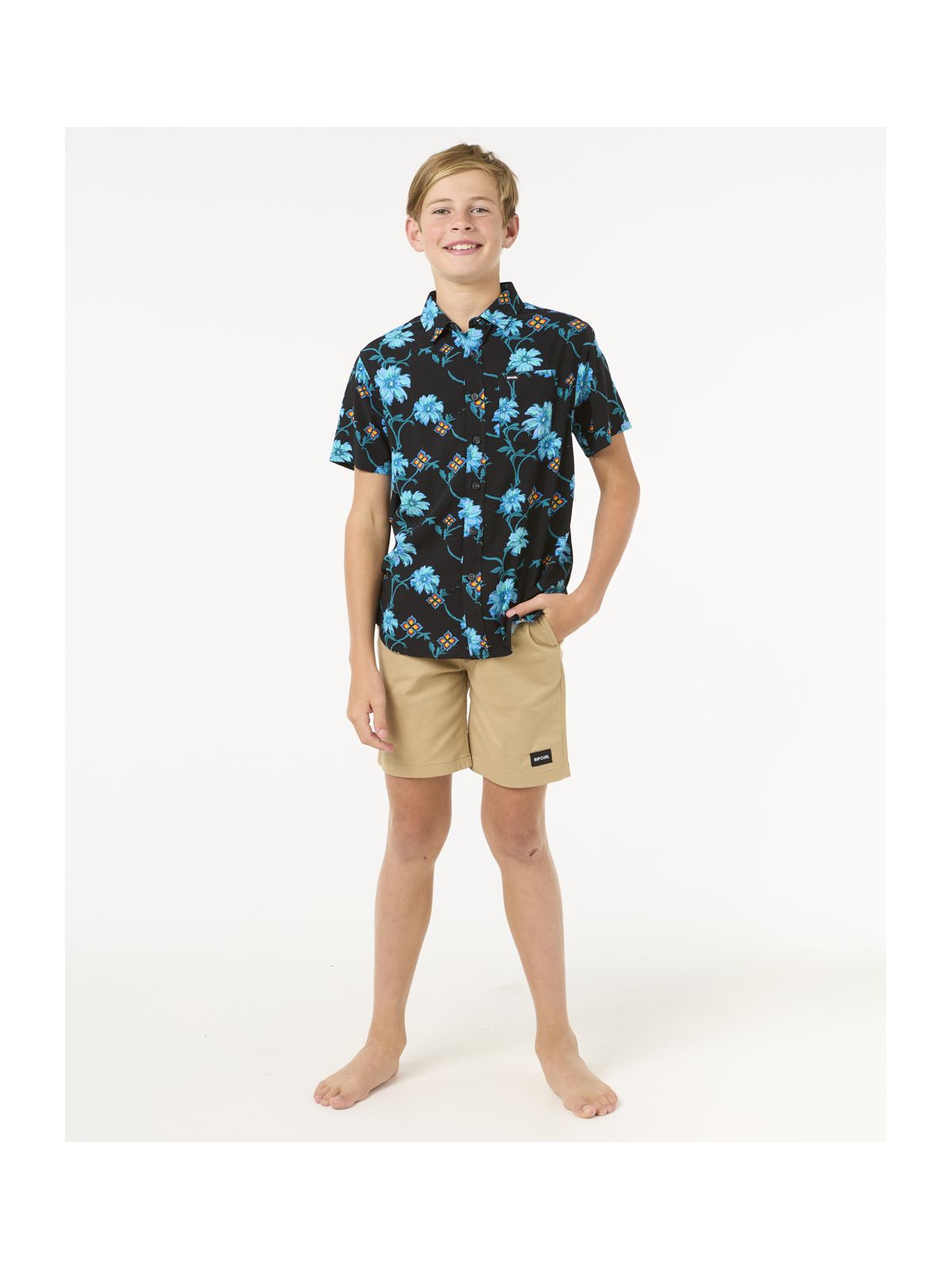 Koszula RIP CURL Surf Revival S/S Shirt-Boy czarny