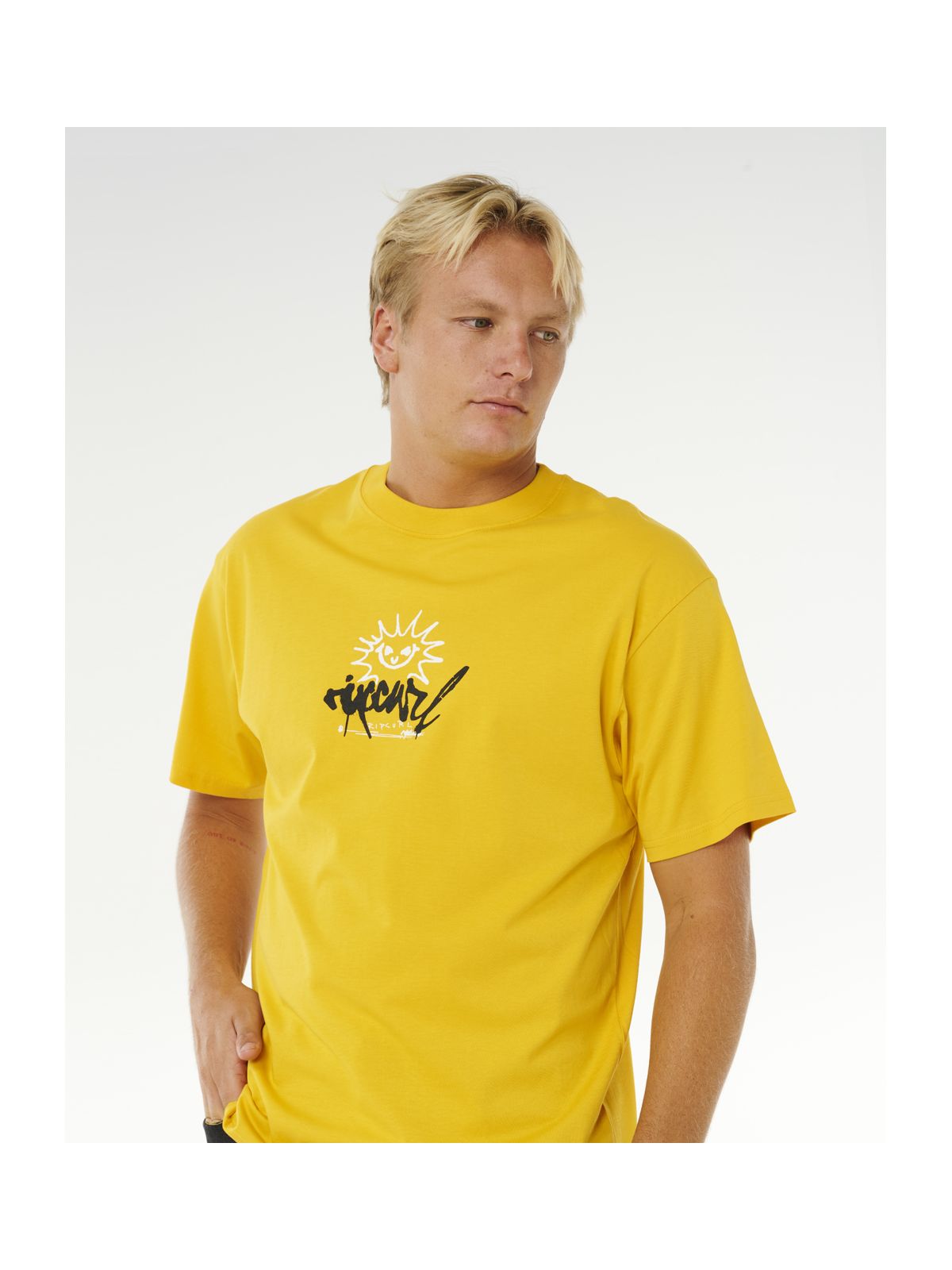 Koszulka męska RIP CURL Inner Visions Rotten Sun Tee żółta