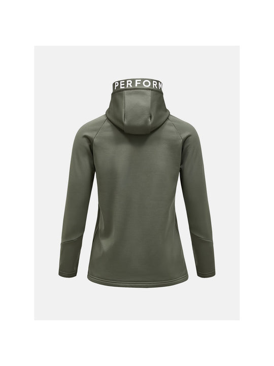 Bluza Peak Performance W Rider Zip Hood zielony - Adventure Sports
