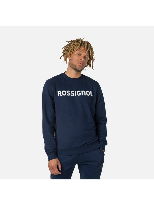 Bluza męska sportowa Rossignol LOGO SWEAT RN FL granatowy - Adventure Sports
