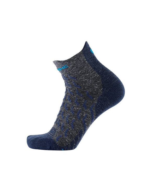 Skarpety trekkingowe THERM-IC Trekking Ultracool Linen Ankle szaro granatowe
