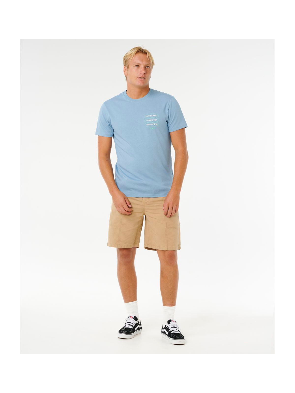 Koszulka męska RIP CURL Vaporcool Search 3 Stacks Tee niebieska