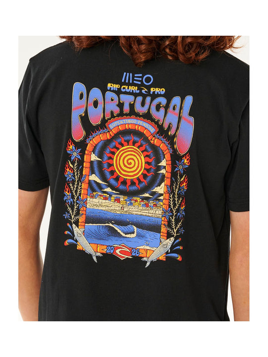 Koszulka juniorska RIP CURL RIP CURL Pro Peniche 26 Tee-Bo czarna

