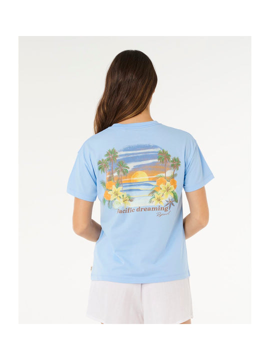 Koszulka damska RIP CURL Poolside Relaxed Tee niebieska

