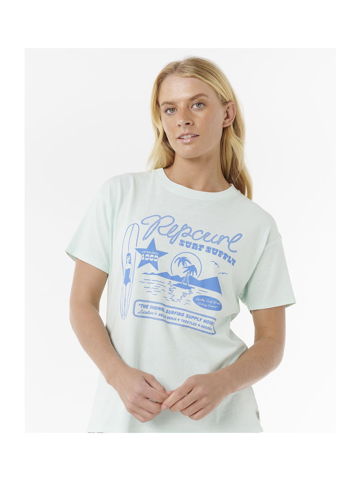 Koszulka RIP CURL SURF SUPPLY RELAXED TEE niebieska
