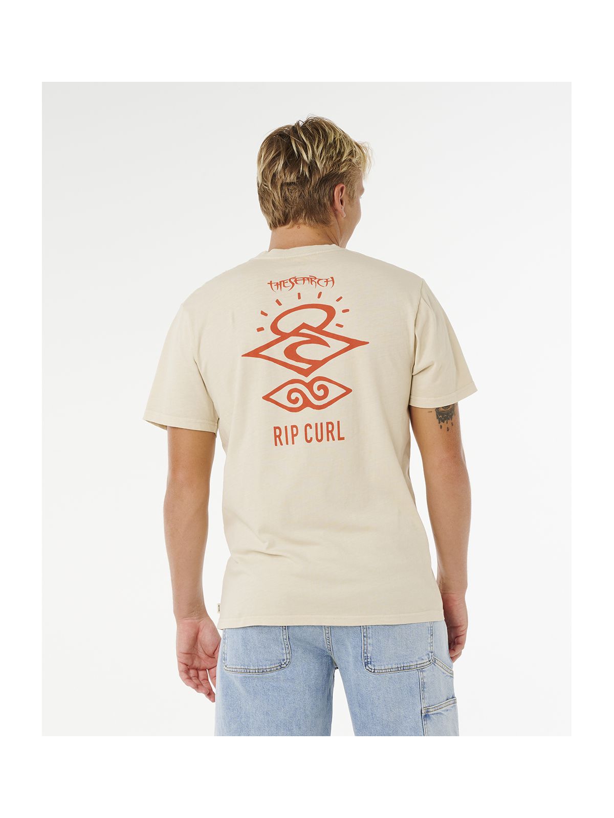 Koszulka męska RIP CURL Search Icon Tee beżowa
