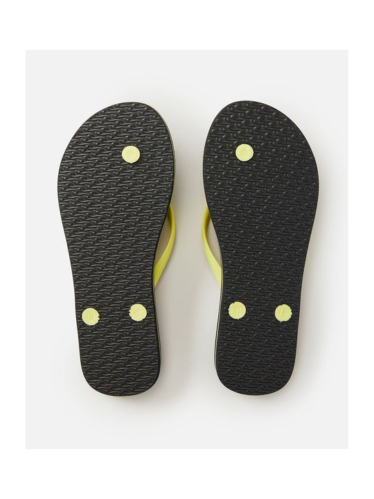 Japonki damskie RIP CURL Wave Shapers Logo - czarno żółte
