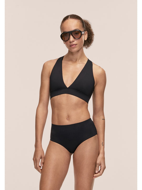 Stanik kąpielowy CASALL V-Neck Crossback Bikini Top kolor czarny
