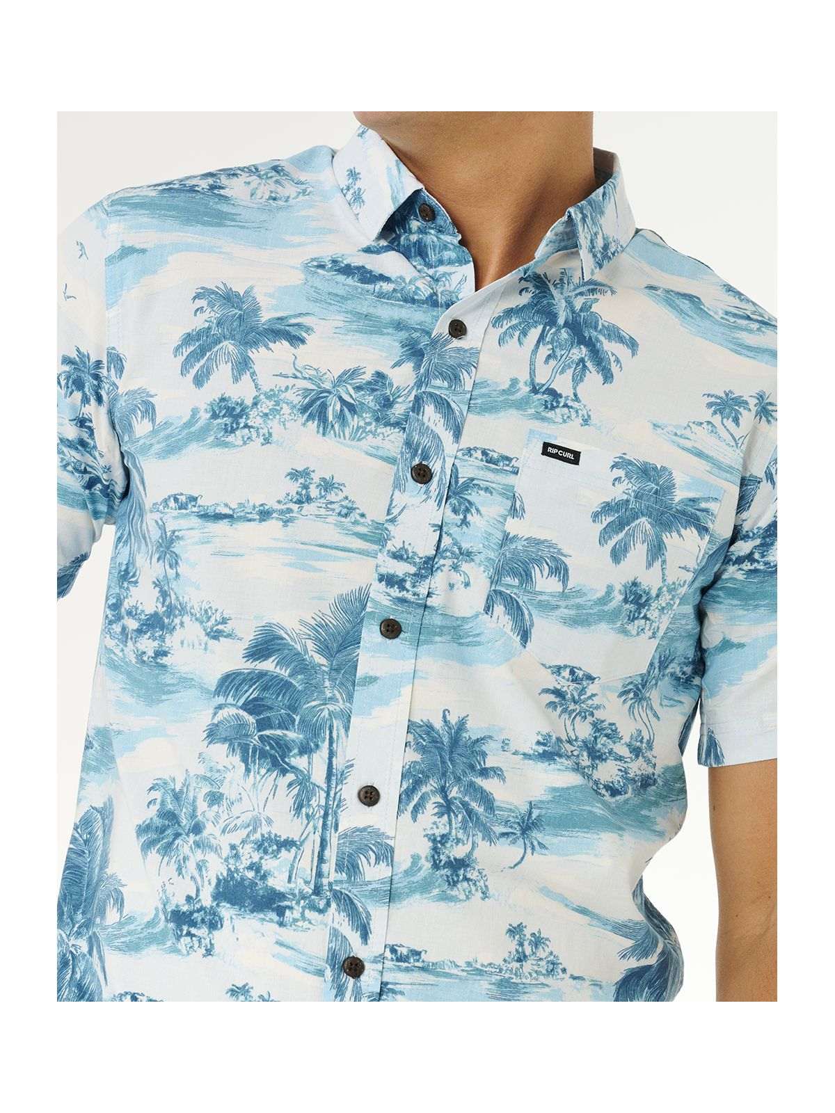 Koszula męska RIP CURL Sessions S/S Shirt niebieska
