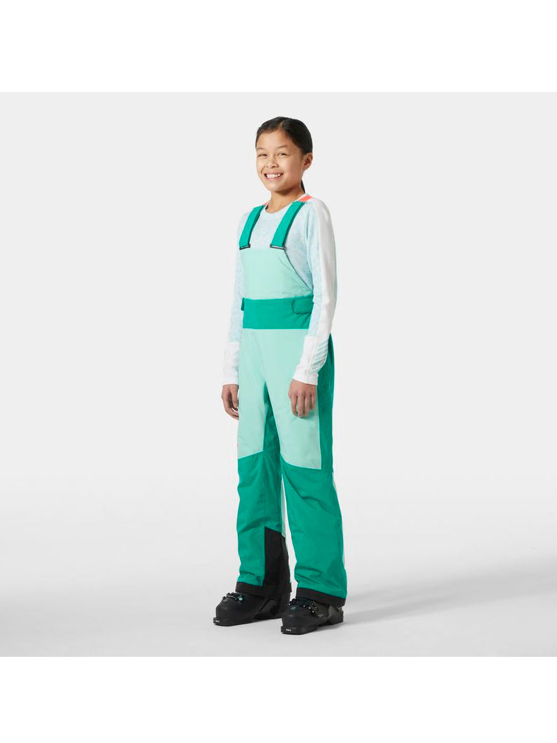Spodnie narciarskie dziecięce HELLY HANSEN Jr Girl Stellar Bib Pant kolor zielony