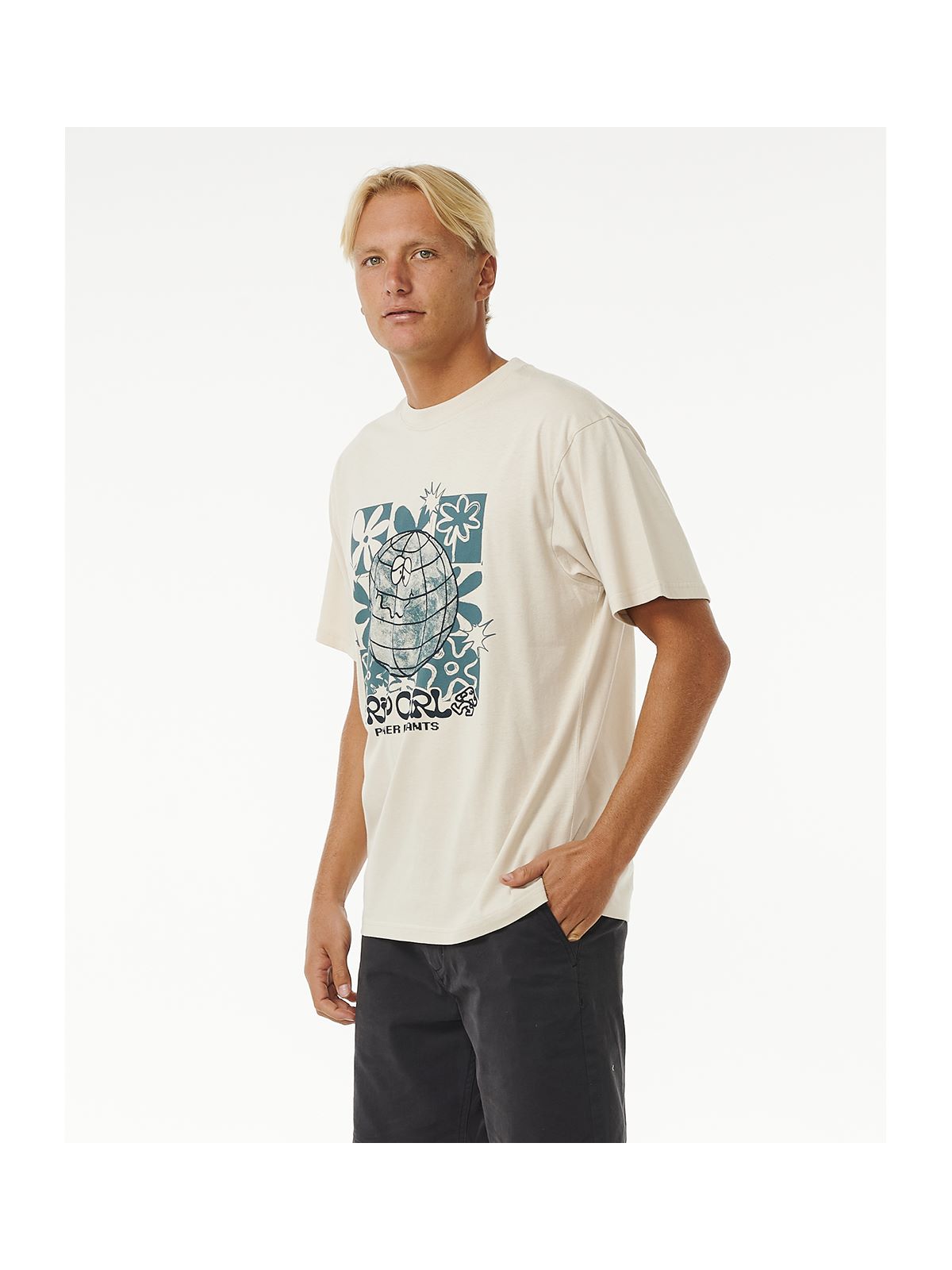 Koszulka RIP CURL Swc Earth Power Tee biały - Adventure Sports