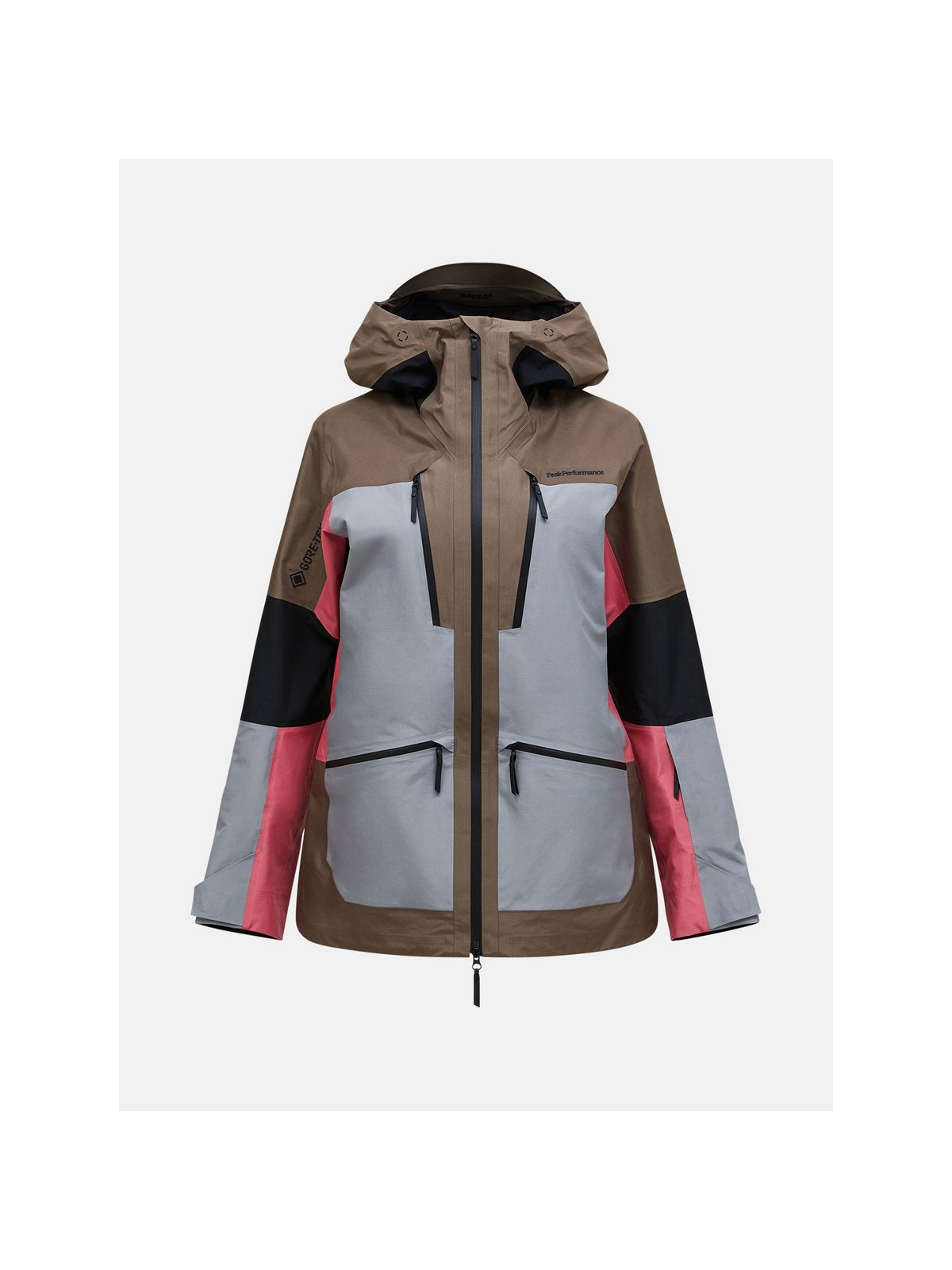 Kurtka narciarska damska PEAK PERFORMANCE Vertical GORE-TEX Pro 3L Shell Jacket brązowa