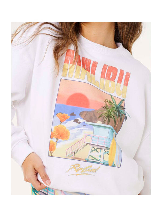 Bluza damska RIP CURL Hayley O O/S Drop Shldr Crew biała
