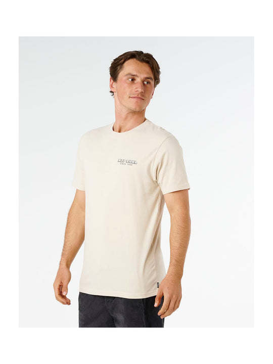 Koszulka męska RIP CURL Aots Sailboat Tee beżowa
